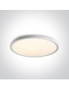 One Light stylowy biały plafon slim Zigos 2 62160FB/W/W