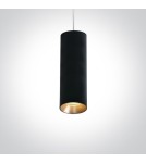Lampy wiszące - One Light lampa wisząca rura czarna Kallifoni 63105M/B - product 1