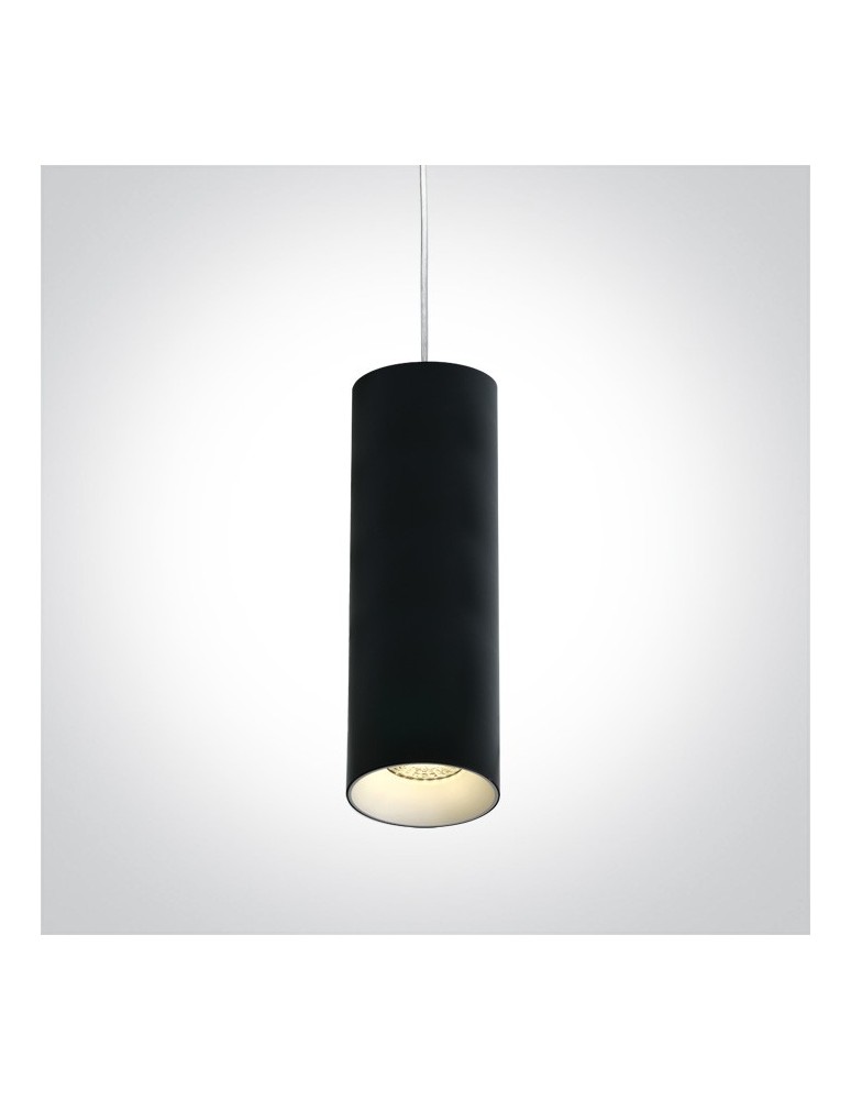 Lampy wiszące - One Light lampa wisząca rura czarna Kallifoni 63105M/B - product kolory-swiatla.pl 2