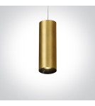 Lampy wiszące - One Light lampa wisząca mosiądz rura Kallifoni 63105M/BBS - product 1