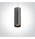 Lampy wiszące - One Light lampa szara wisząca rura Kallifoni 63105M/MG - product 1