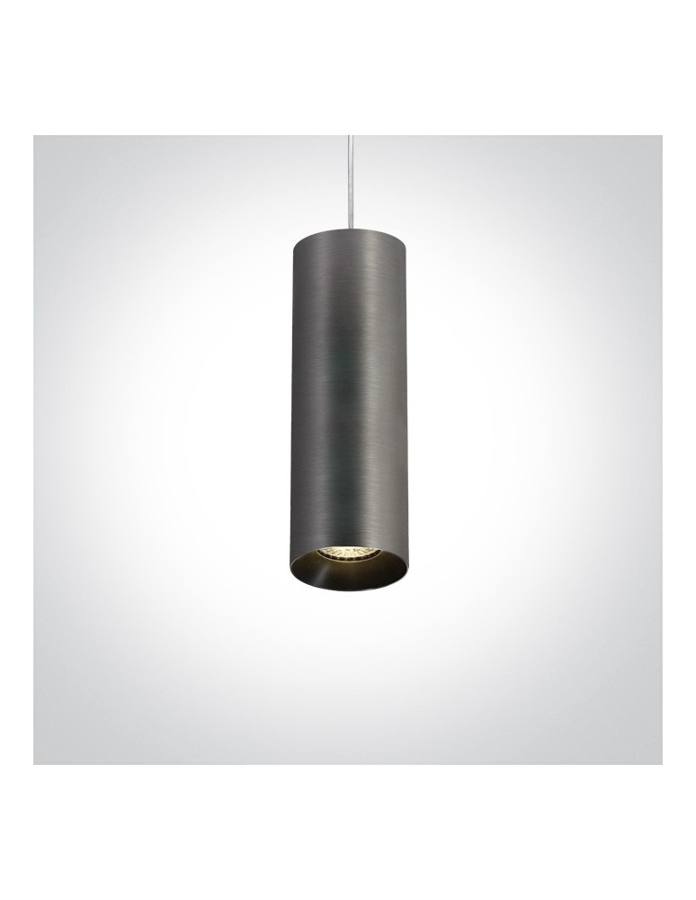 Lampy wiszące - One Light lampa szara wisząca rura Kallifoni 63105M/MG - produkt kolory-swiatla.pl 1