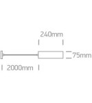 Lampy wiszące - One Light lampa szara wisząca rura Kallifoni 63105M/MG - product 2
