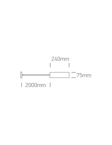 One Light lampa szara wisząca rura Kallifoni 63105M/MG - produkt 2