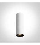 Lampy wiszące - One Light lampa biała wisząca rura Kallifoni 63105M/W - product 2