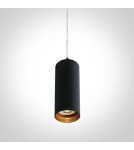 Lampy wiszące - One Light mała czarna lampa wisząca Ampeliko 63105N/B - product 1