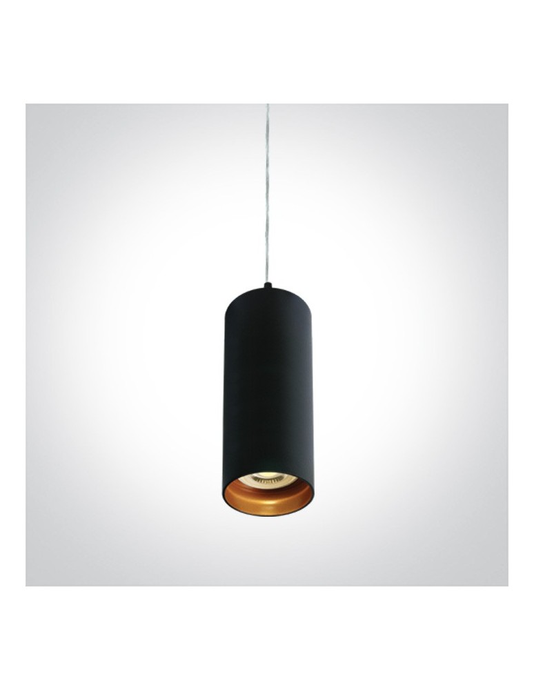 Lampy wiszące - One Light mała czarna lampa wisząca Ampeliko 63105N/B - produkt kolory-swiatla.pl 1
