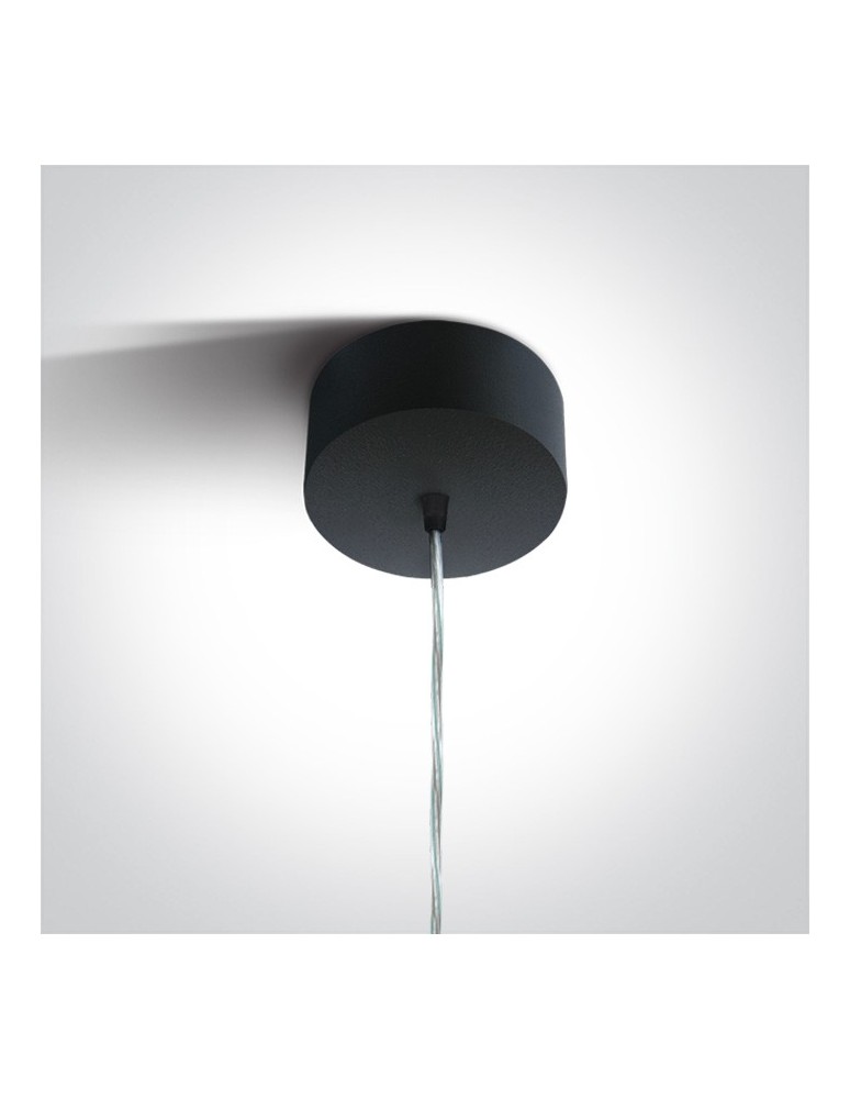 Lampy wiszące - One Light mała czarna lampa wisząca Ampeliko 63105N/B - product kolory-swiatla.pl 2
