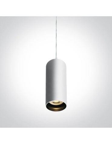 One Light mała biała lampa wisząca Ampeliko 63105N/W