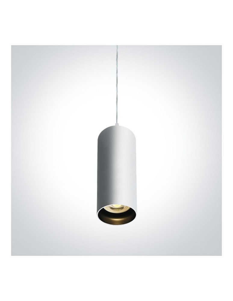 Lampy wiszące - One Light mała biała lampa wisząca Ampeliko 63105N/W - produkt kolory-swiatla.pl 1