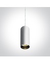 One Light mała biała lampa wisząca Ampeliko 63105N/W