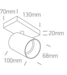 Reflektory sufitowe - One Light kinkiet retro czarny Elatos 65105N/B - product 2
