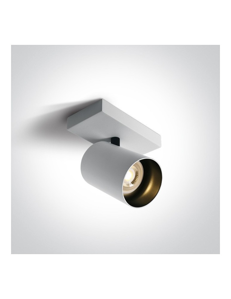 Reflektory sufitowe - One Light kinkiet retro biały Elatos 65105N/W - produkt kolory-swiatla.pl 1