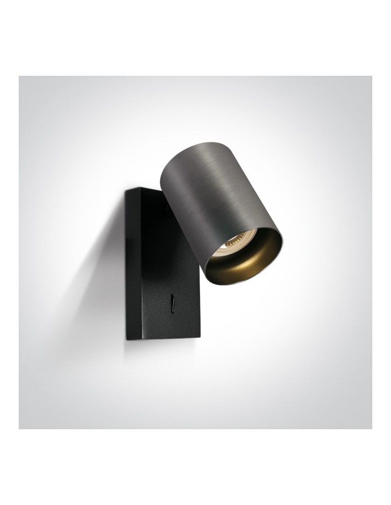 Kinkiety regulowane - One Light kinkiet ozdobny szary Elatos K 65105NA/MG - produkt kolory-swiatla.pl 1