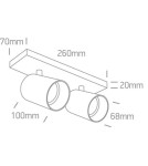Lampy sufitowe reflektory - One Light lampa sufitowa podwójna Elatos 2 65205N/B - product 2