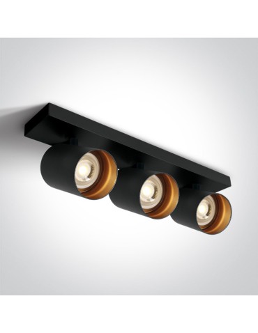 One Light lampa sufitowa ozdobna 3X10W Elatos 3 65305N/B