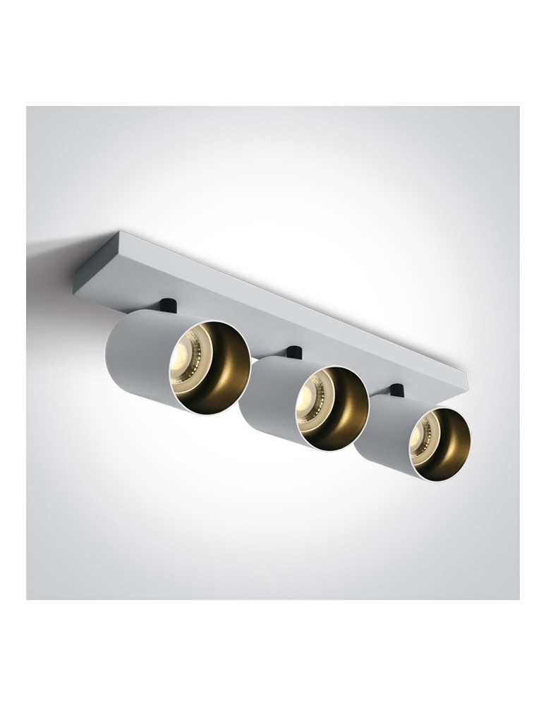 Lampy sufitowe reflektory - One Light lampa sufitowa ozdobna 3X10W Elatos 3 65305N/W - produkt kolory-swiatla.pl 1