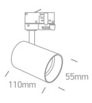 Oświetlenie szynowe - One Light reflektor mosiądz na szynę Markos 65524T/BBS/W - produkt 2