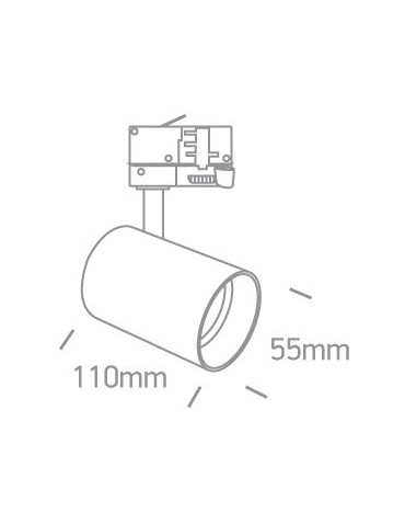 One Light reflektor mosiądz na szynę Markos 65524T/BBS/W - produkt 2