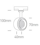 Oświetlenie szynowe - One Light reflektor LED czarny 8W Kinigos 65644T/B/W - produkt 2