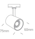 Oświetlenie szynowe - One Light reflektor czarny LED na szynę Lampiri 65646T/B/W - produkt 2