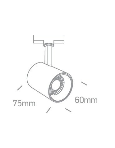 One Light reflektor czarny LED na szynę Lampiri 65646T/W/W - produkt 2