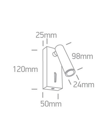 One Light lampa nocna z regulacją Kandila 65746/C/W - produkt 2