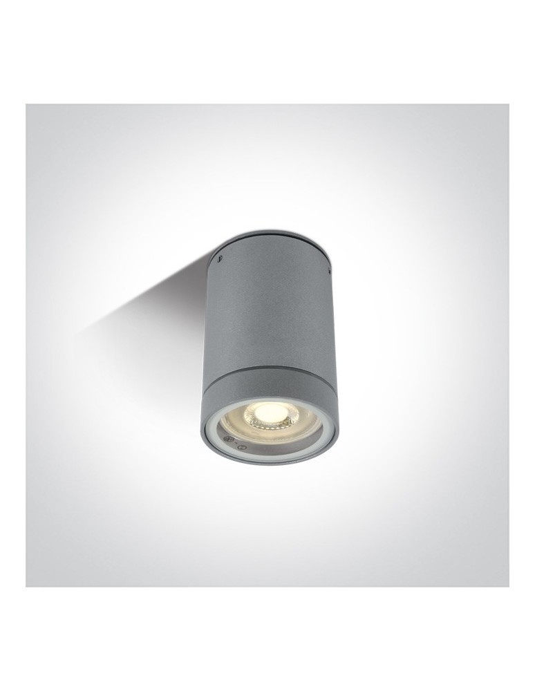 Lampy zewnętrzne sufitowe - One Light lampa sufitowa szara Lido 67130C/G IP54 - produkt kolory-swiatla.pl 1