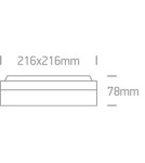Lampy zewnętrzne sufitowe - One Light plafon kwadrat zewnętrzny Kronia 67208/W IP54 - product 2