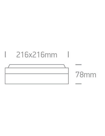 One Light plafon kwadrat zewnętrzny Kronia 67208/W IP54 - produkt 2