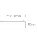 Kinkiety zewnętrzne - One Light plafon prostokąt Soros 67208B/G IP54 - produkt 2