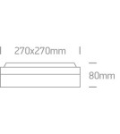 Lampy zewnętrzne sufitowe - One Light plafon kwadrat zewnętrzny Kronia 2 67210/G IP54 - product 2