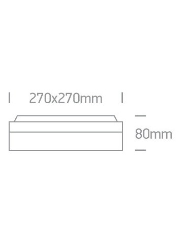 One Light plafon kwadrat zewnętrzny Kronia 2 67210/G IP54 - product 2