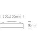Lampy zewnętrzne sufitowe - One Light plafon ozdobny zewnętrzny Eleon 67216/G IP54 - product 2