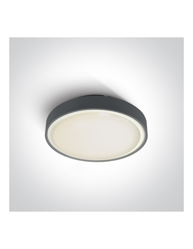 Lampy zewnętrzne sufitowe - One Light plafon LED zewnętrzny Poka 2 67280AN/AN/W IP65 - produkt kolory-swiatla.pl 1