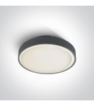 Lampy zewnętrzne sufitowe - One Light plafon LED okrągły 36cm Poka 3 67280BN/AN/W IP65 - product 1