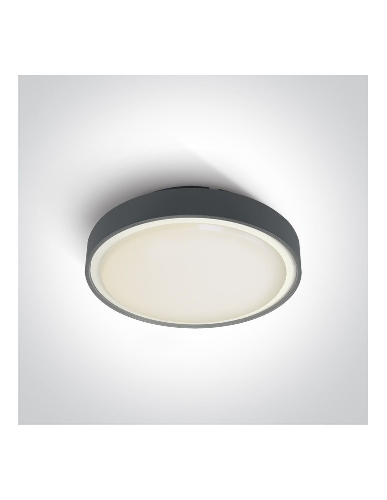Lampy zewnętrzne sufitowe - One Light plafon LED okrągły 36cm Poka 3 67280BN/AN/W IP65 - produkt kolory-swiatla.pl 1