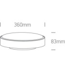 Lampy zewnętrzne sufitowe - One Light plafon LED okrągły 36cm Poka 3 67280BN/AN/W IP65 - product 2