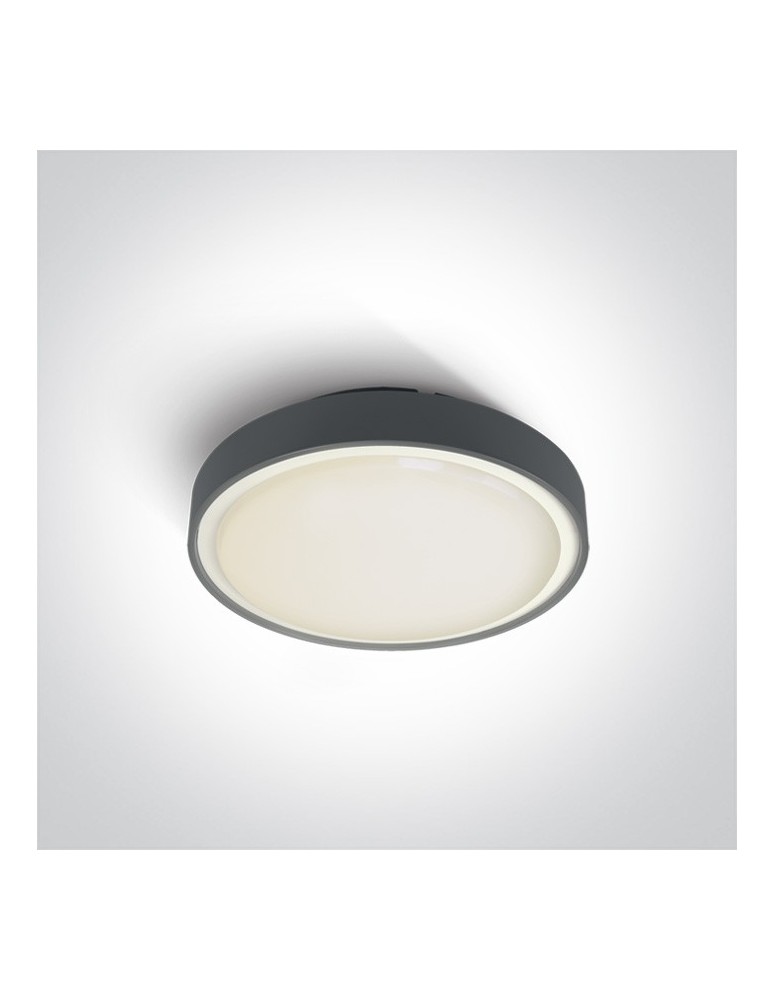Lampy zewnętrzne sufitowe - One Light plafon na zewnątrz antracytowy 26cm Rafti 67280E/AN IP65 - produkt kolory-swiatla.pl 1