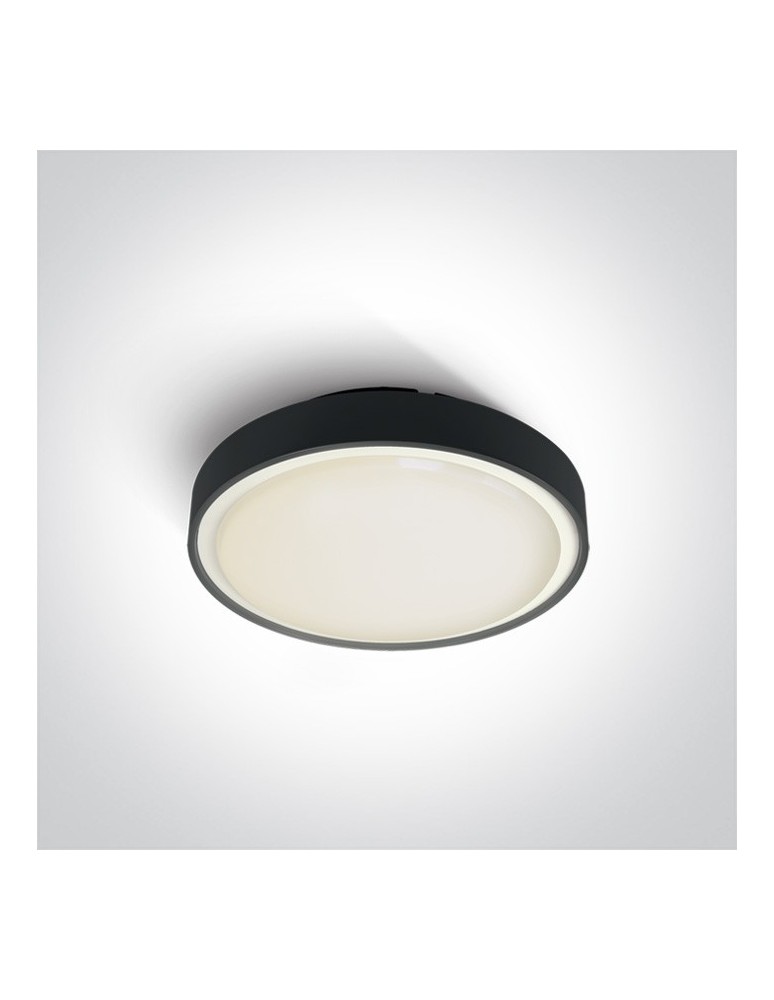 Lampy zewnętrzne sufitowe - One Light plafon na zewnątrz czarny 26cm Rafti 67280E/AN IP65 - produkt kolory-swiatla.pl 1