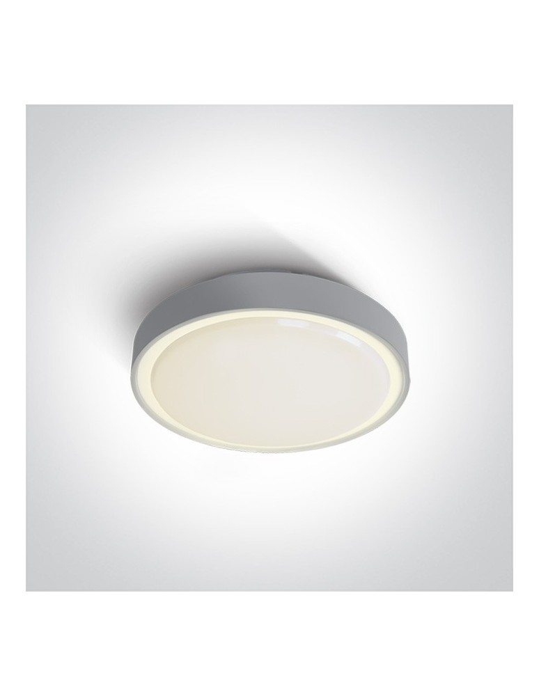 Lampy zewnętrzne sufitowe - One Light plafon na zewnątrz szary 26cm Rafti 67280E/AN IP65 - produkt kolory-swiatla.pl 1
