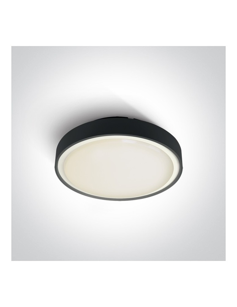 Lampy zewnętrzne sufitowe - One Light plafon LED na zewnątrz czarny 30cm Rafti 2 67280EA/AN IP65 - produkt kolory-swiatla.pl 1