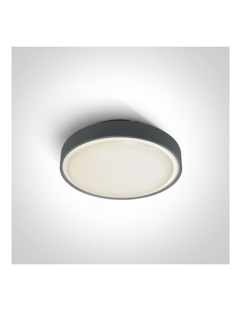 Lampy zewnętrzne sufitowe - One Light plafon do montażu na ogrodzie 26 cm Poka 67280N/AN/W IP65 - produkt kolory-swiatla.pl 1