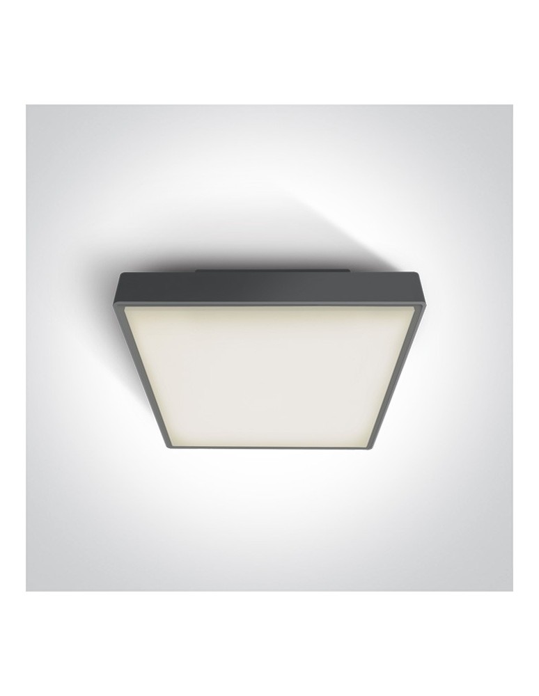 Lampy zewnętrzne sufitowe - One Light plafon LED kwadratowy na zewnątrz 30x30 Pirnari 2 67282AN/AN/W IP65 - produkt kolory-swiatla.pl 1
