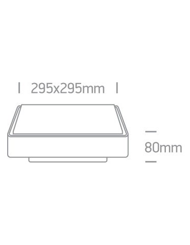 One Light plafon LED kwadratowy na zewnątrz 30x30 Pirnari 2 67282AN/G/W IP65 - produkt 2