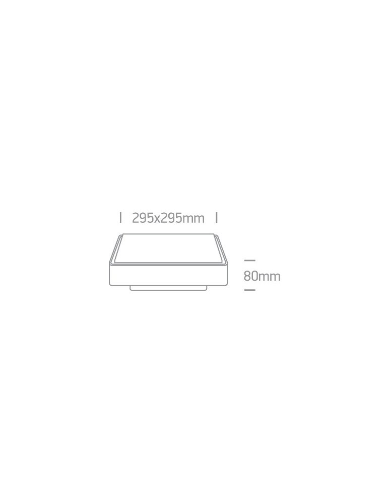 Lampy zewnętrzne sufitowe - One Light plafon LED kwadratowy na zewnątrz 30x30 Pirnari 2 67282AN/G/W IP65 - product kolory-swiatla.pl 2