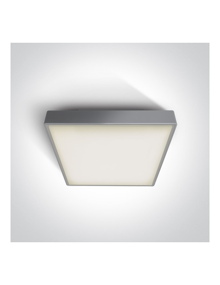 Lampy zewnętrzne sufitowe - One Light plafon LED kwadratowy na zewnątrz Pirnari 3 67282BN/G/W IP65 - produkt kolory-swiatla.pl 1