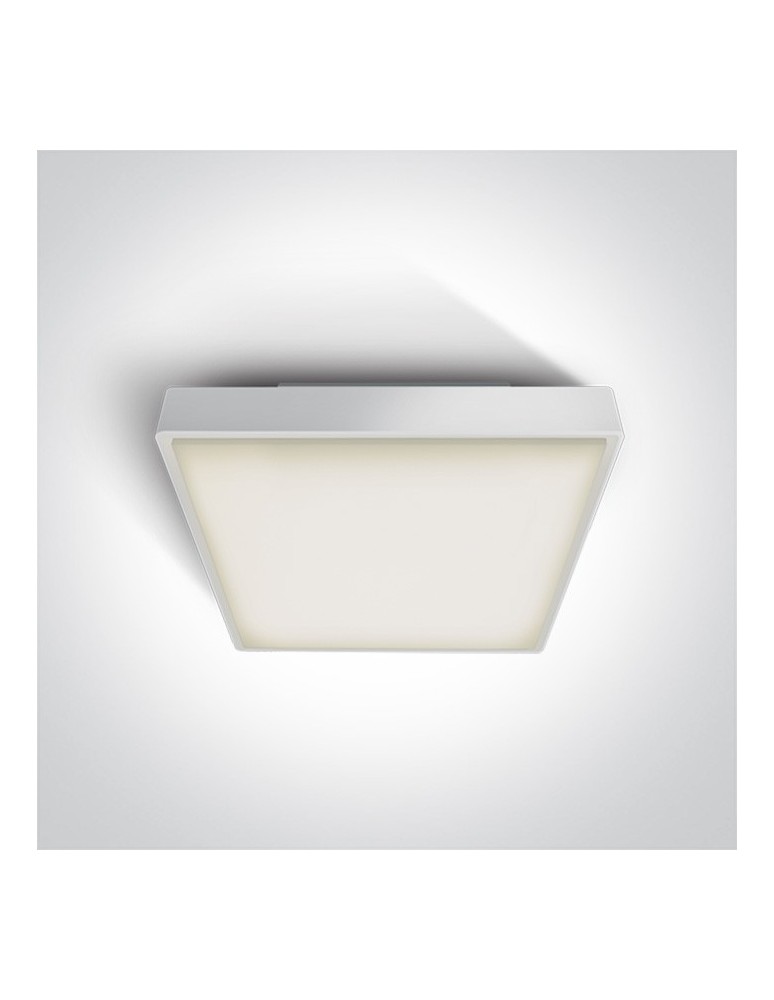 Lampy zewnętrzne sufitowe - One Light plafon LED kwadratowy na zewnątrz Pirnari 3 67282BN/W/W IP65 - produkt kolory-swiatla.pl 1