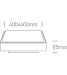 Lampy zewnętrzne sufitowe - One Light plafon LED kwadratowy na zewnątrz Pirnari 3 67282BN/W/W IP65 - product 2