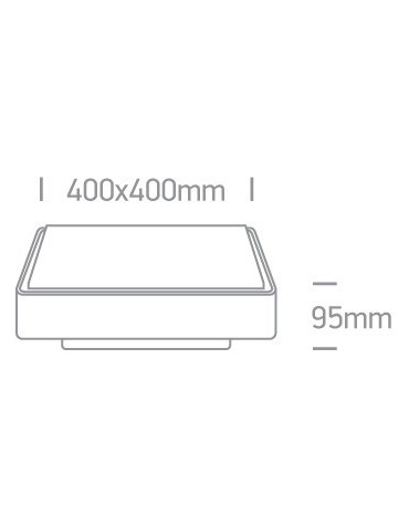 One Light plafon LED kwadratowy na zewnątrz Pirnari 3 67282BN/W/W IP65 - produkt 2